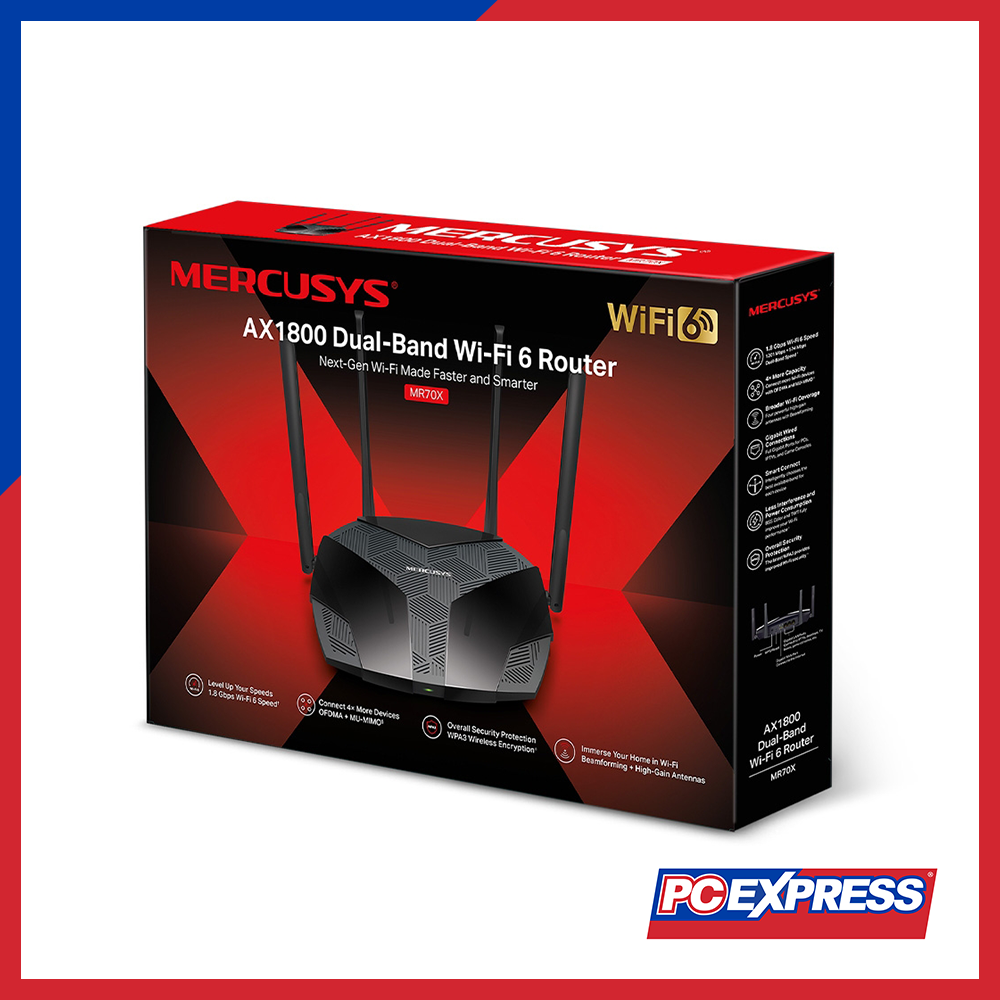 MERCUSYS MR70X AX1800 Dual-Band WiFi 6 Router - PC Express