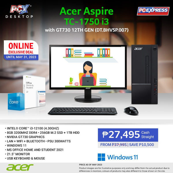 Acer Aspire TC-1750 (DT.BHVSP.007) Intel® Core™ i3 Desktop Package