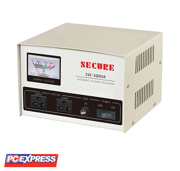 SECURE 500W AVR WITH METER (SVC-500VA) – PC Express